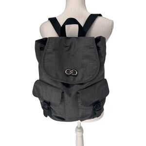 Calia Charcoal Gray Hiking Backpack with Rose Gold Logo